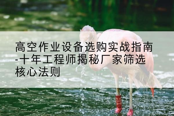 凤城剪叉式升降机厂家-高空作业设备选购实战指南-十年工程师揭秘厂家筛选核心法则